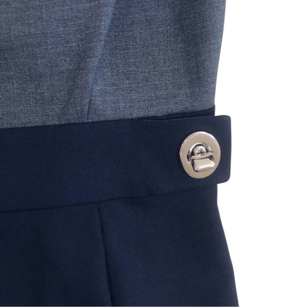 Coach 1941 Wool Sheath Dress Gray Navy Work Office Career Size 4 - Picture 7 of 8